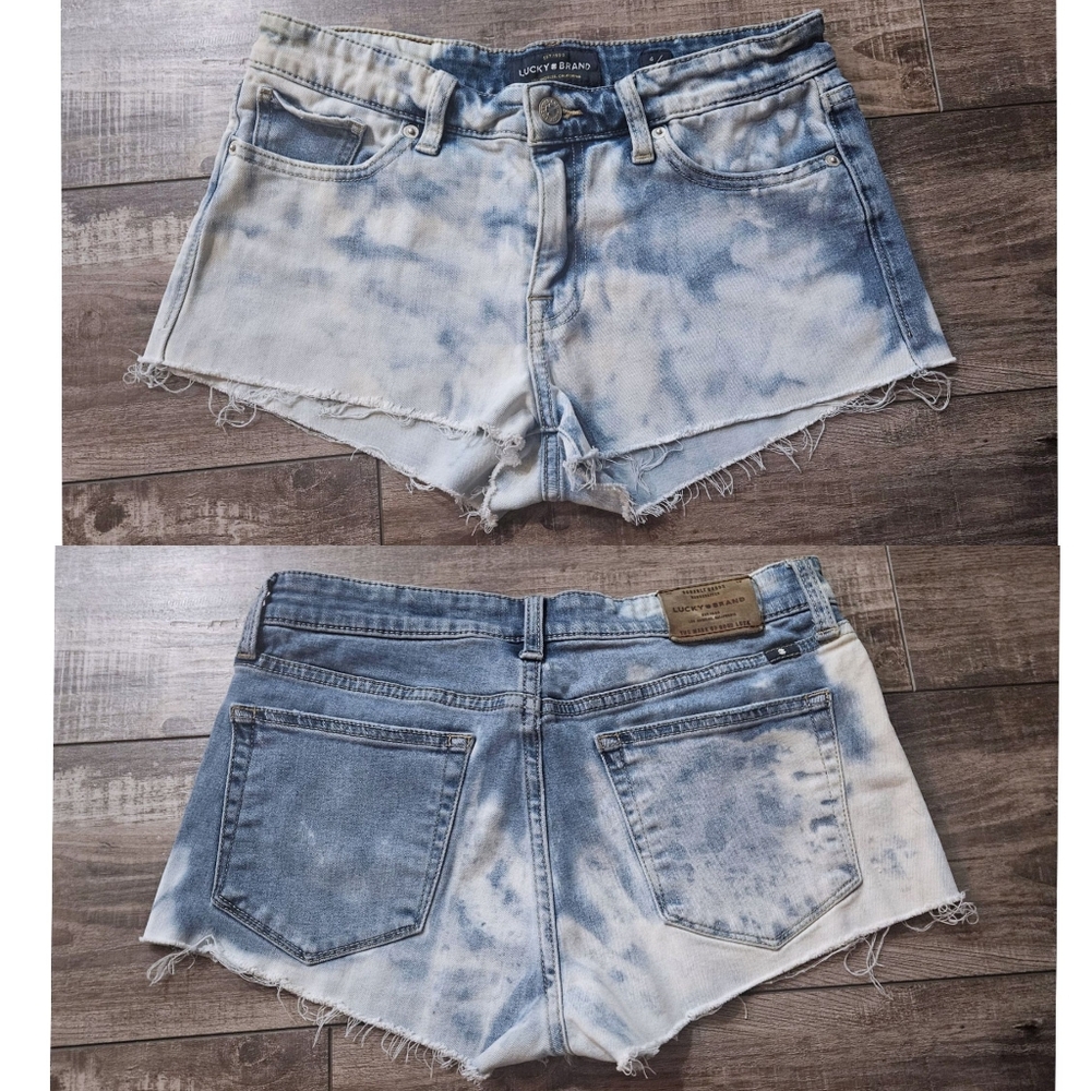 LUCKY BRAND Upcycled Denim Shorts Size 4